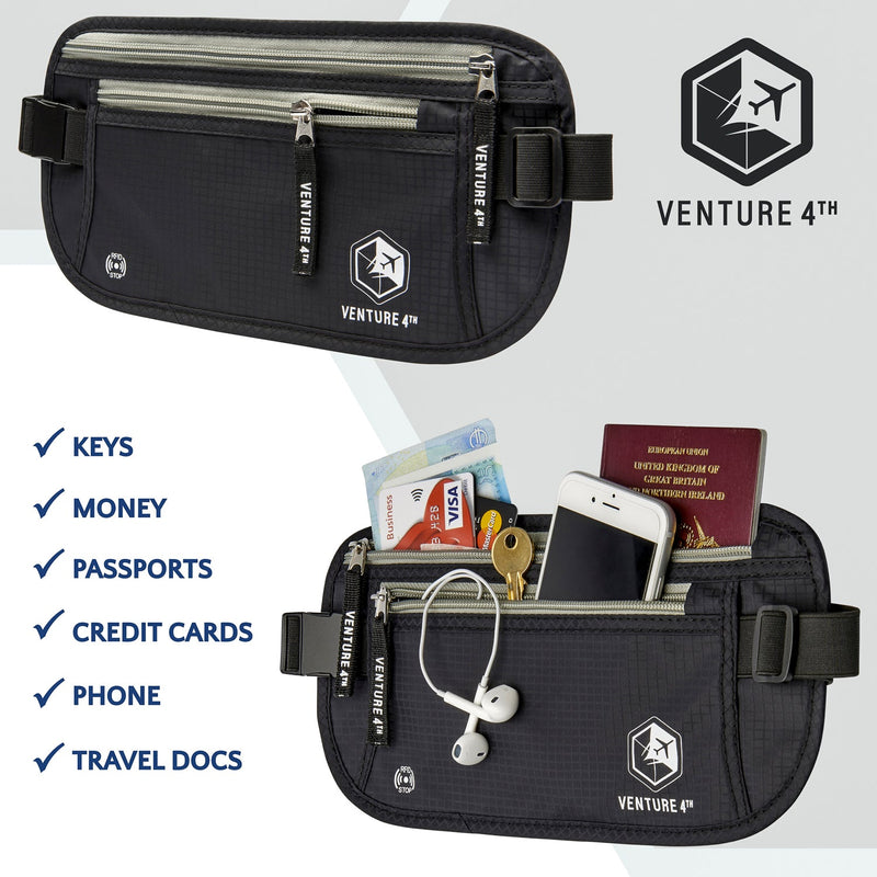 Load image into Gallery viewer, Travel Money Belt + RFID Sleeves