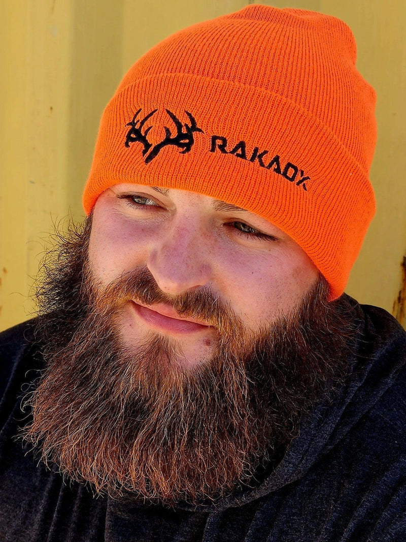 Load image into Gallery viewer, Blaze Orange Fold Over Beanie