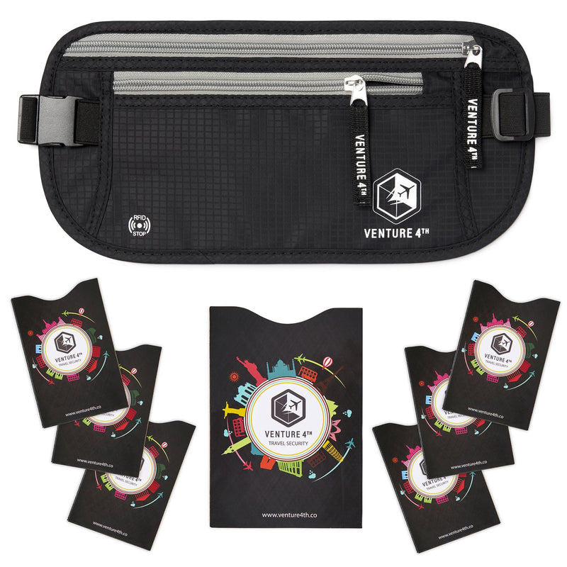Load image into Gallery viewer, Travel Money Belt + RFID Sleeves
