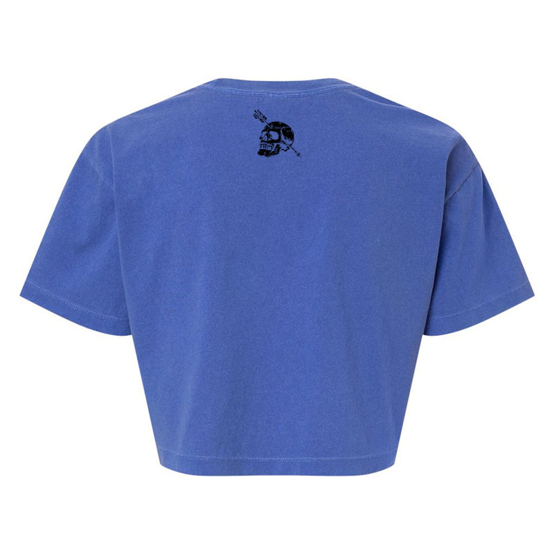 Load image into Gallery viewer, Nobody Owes You Shit Skull Women's Crop Heavyweight Tee