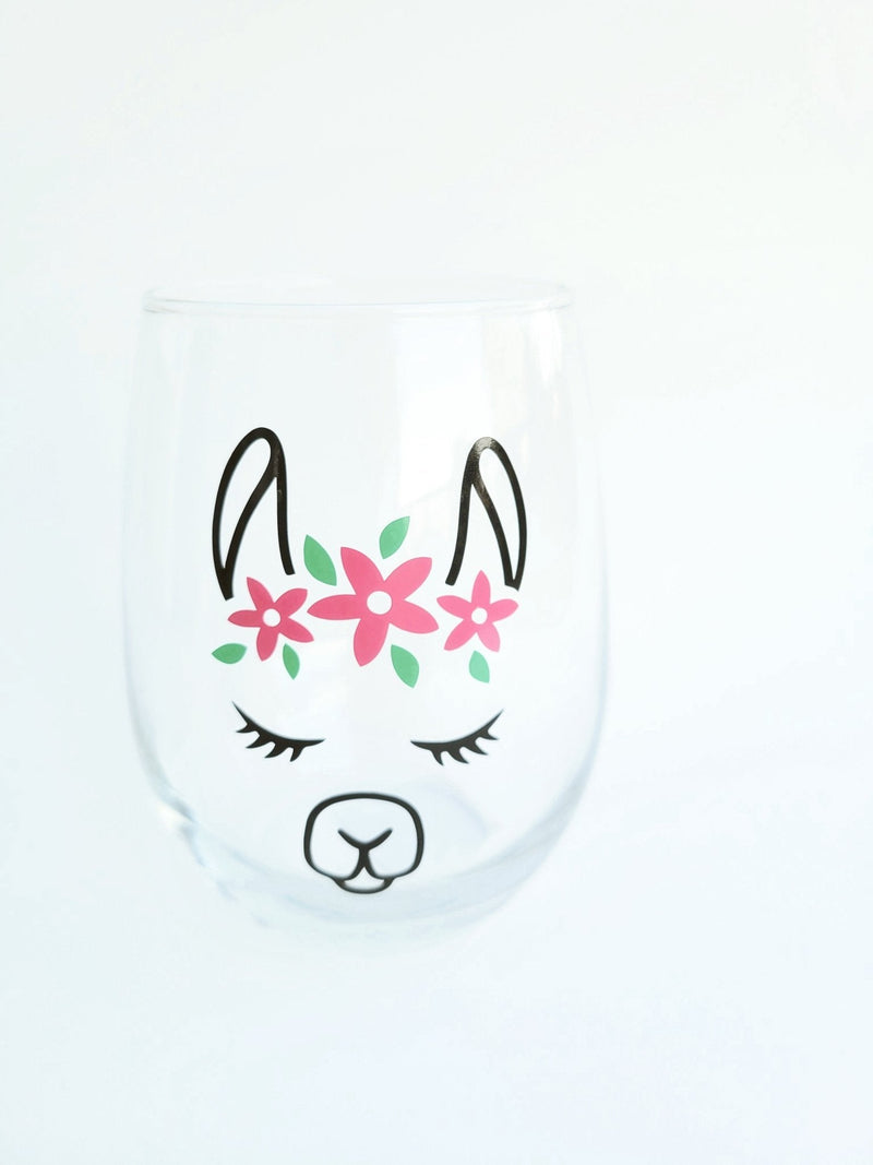 Load image into Gallery viewer, Blissful Alpaca Wine Glass