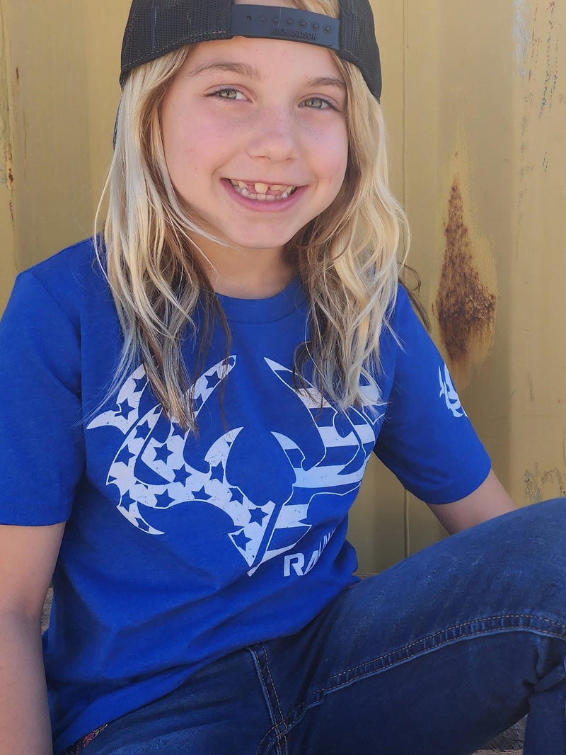 Load image into Gallery viewer, Youth Blue Star Spangled Rak Tee