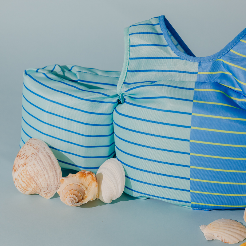 Load image into Gallery viewer, Blue Lemonade Stripe Kids Float