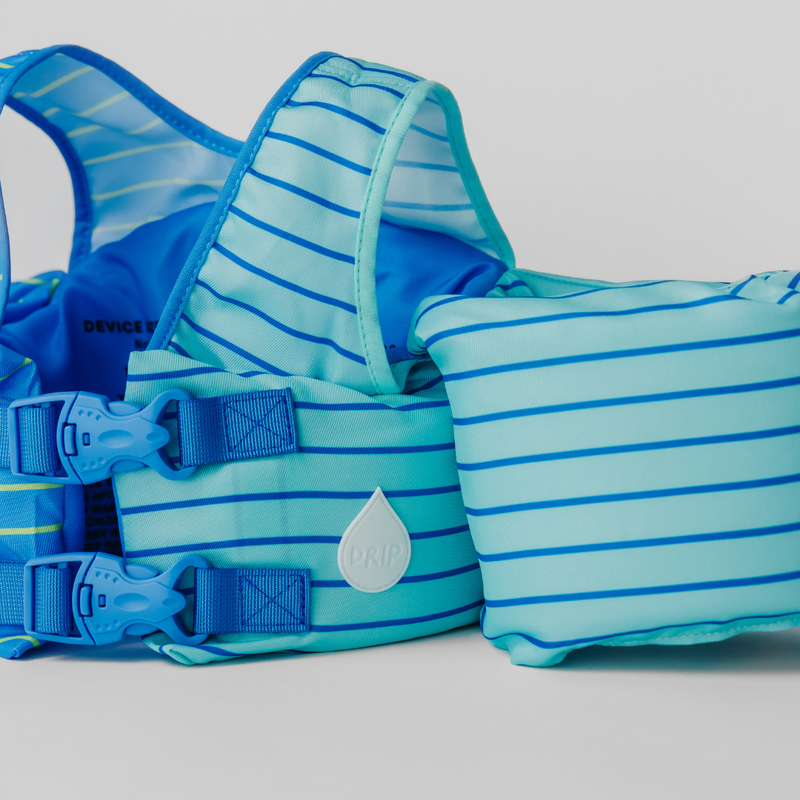 Load image into Gallery viewer, Blue Lemonade Stripe Kids Float