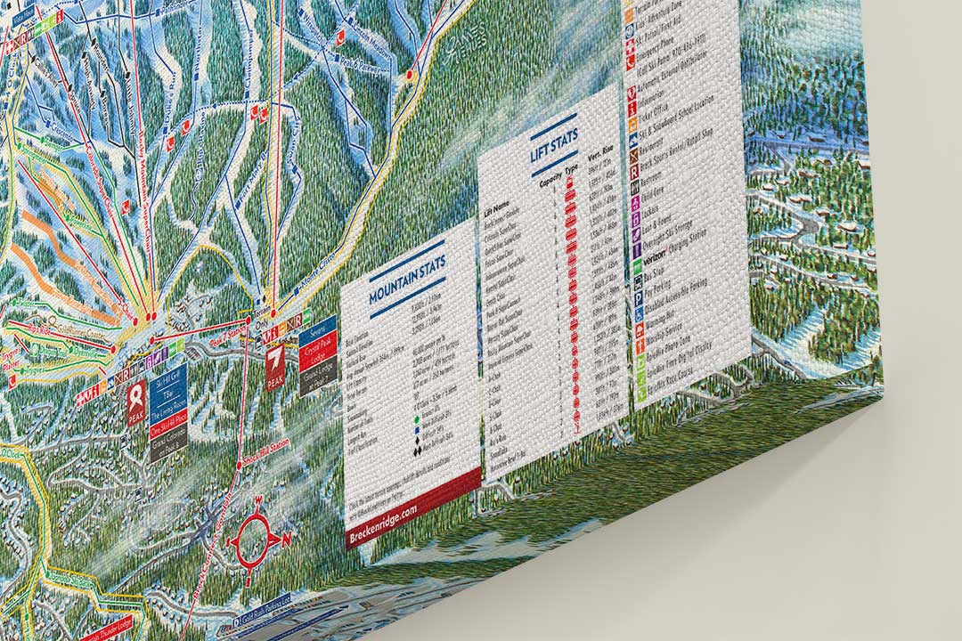 Breckenridge Ski Resort Trail Map Poster