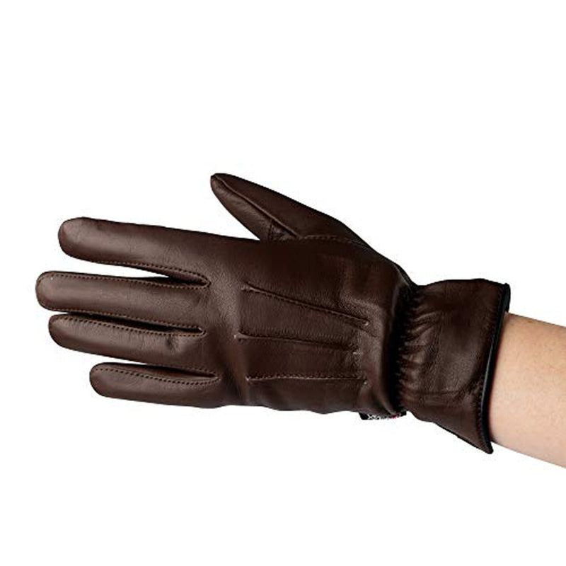 Load image into Gallery viewer, Women's Warm Winter Dress And Work Gloves, Thermal Lining, Genuine Brown Leather