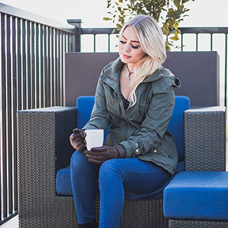 Load image into Gallery viewer, Women's Warm Winter Dress And Work Gloves, Thermal Lining, Genuine Brown Leather