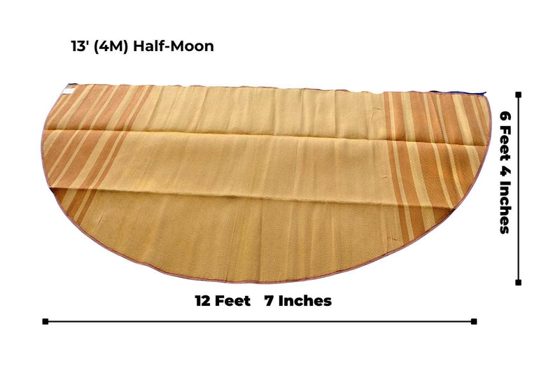 Load image into Gallery viewer, Striped Bell Tent Floor Matting | Citrus Tones | 13' (4M)