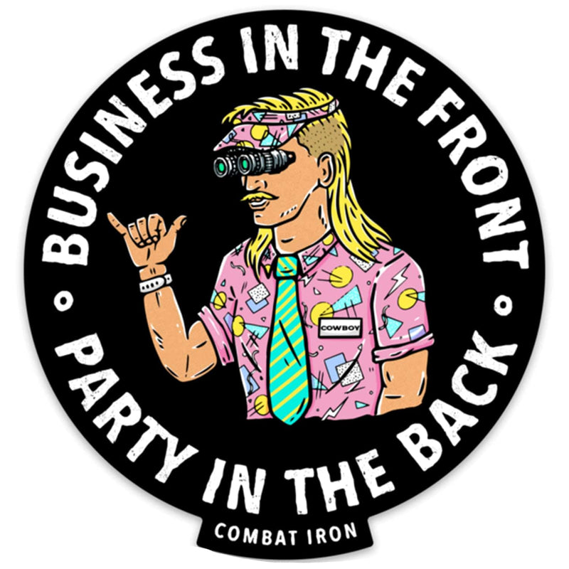 Load image into Gallery viewer, BUSINESS IN THE FRONT. PARTY IN THE BACK. Rocker with Nods Decal