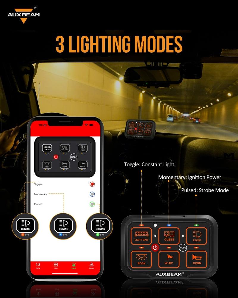 Load image into Gallery viewer, AR-600 RGB Switch Panel with APP, Toggle/ Momentary/ Pulsed Mode Supported
