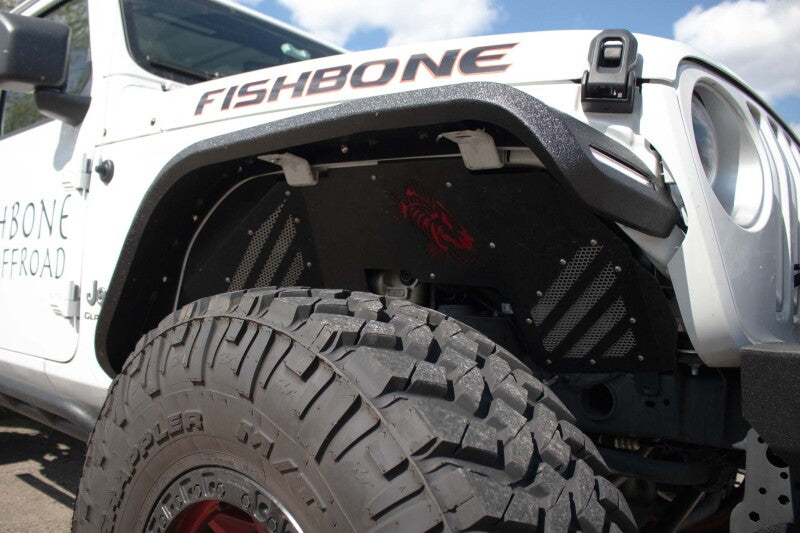 Fishbone Offroad 2018+ Jeep Wrangler JL/JLU/2020+ Gladiator JT Alum Front Fender Flares - Black