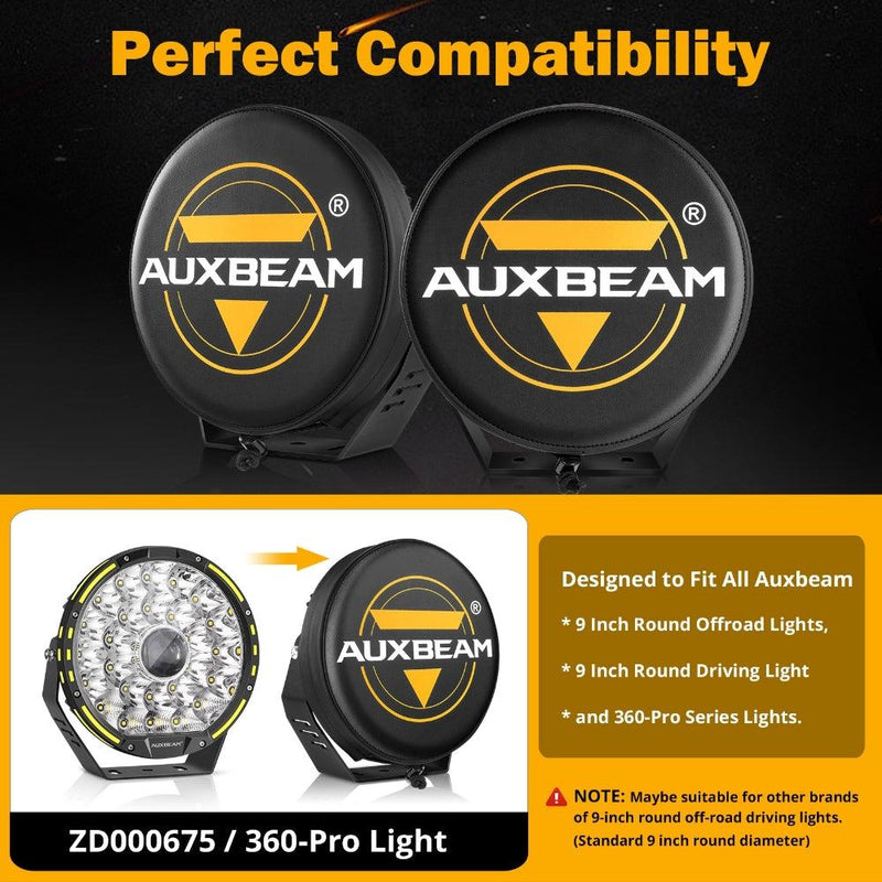 Load image into Gallery viewer, (2pcs/set) 9 Inch Round LED Driving Light Black Leather Cover Light Shield Cover