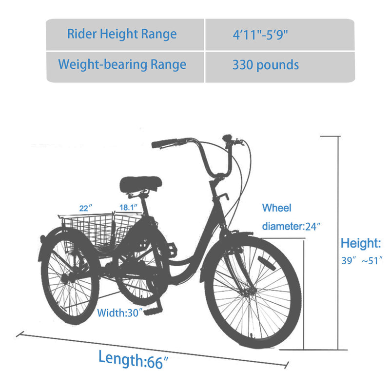 Load image into Gallery viewer, Knus Virbus 24“ Single-Speed Adult Tricycle