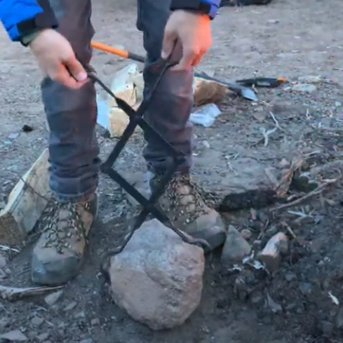 Load image into Gallery viewer, Grizzly Grabber Firewood Tongs: Easy Campfire Tending!