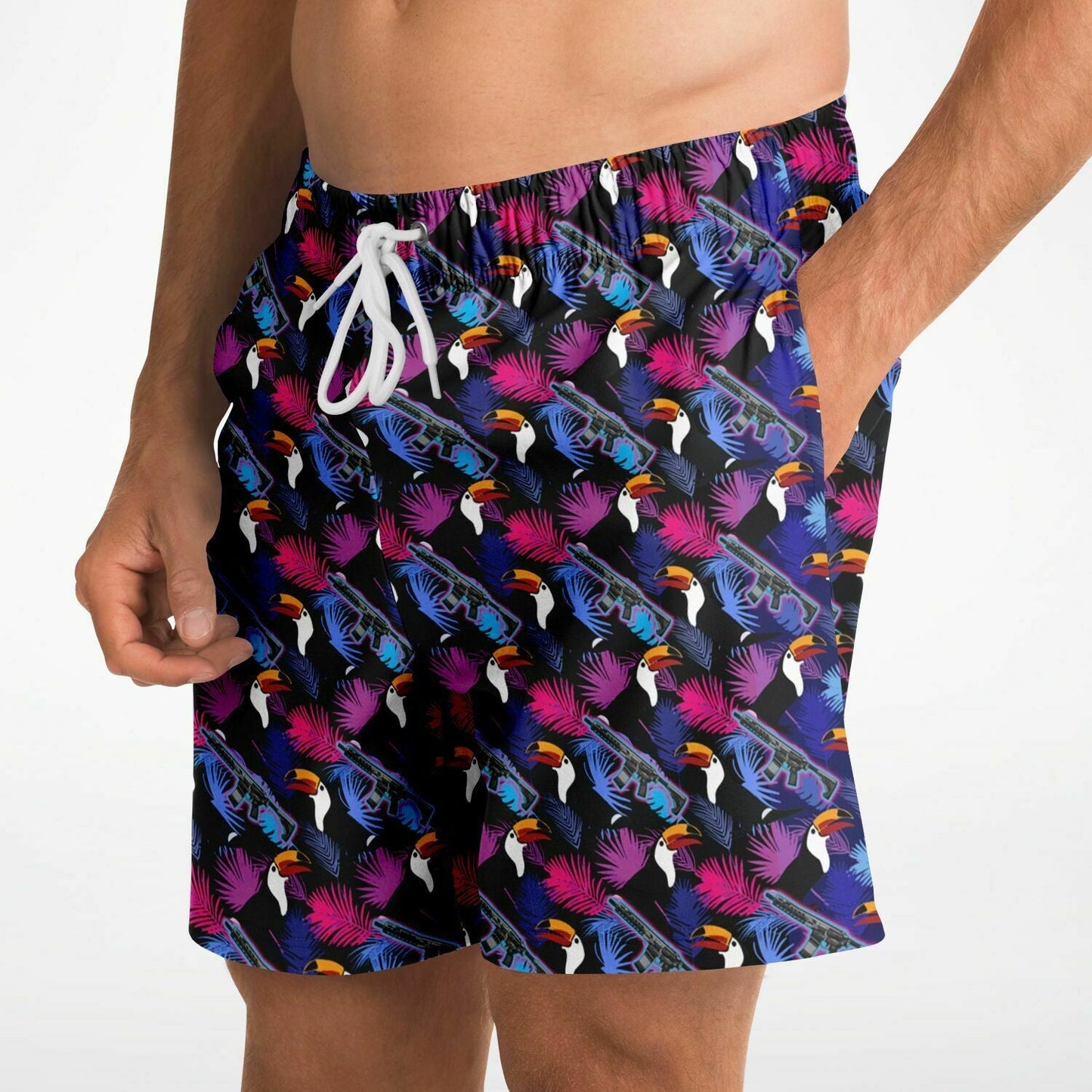Rad Palm Toucan Attack Fashion Shorts