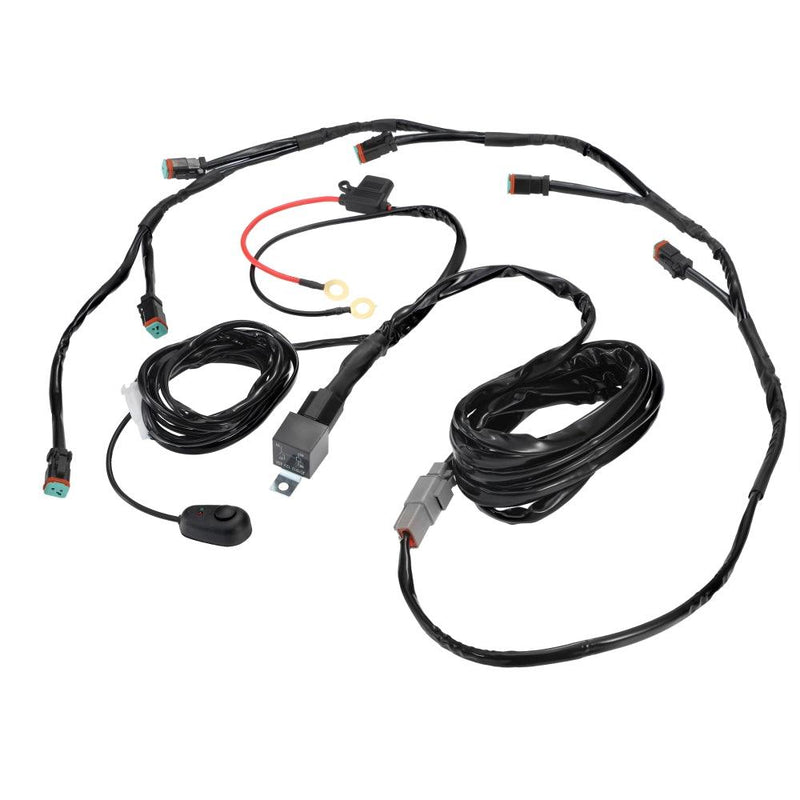 Load image into Gallery viewer, 6-LED Pod Light Power Wiring Harness Kit with 2 PIN DT Plug