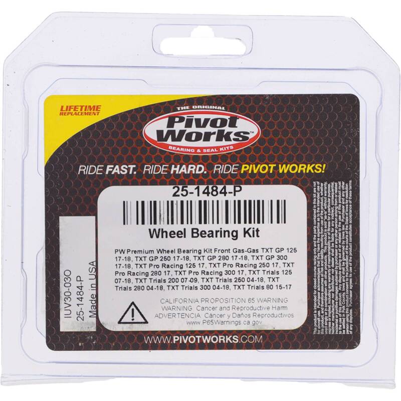 Pivot Works Gas-Gas Wheel Bearing Kit Premium Bearings