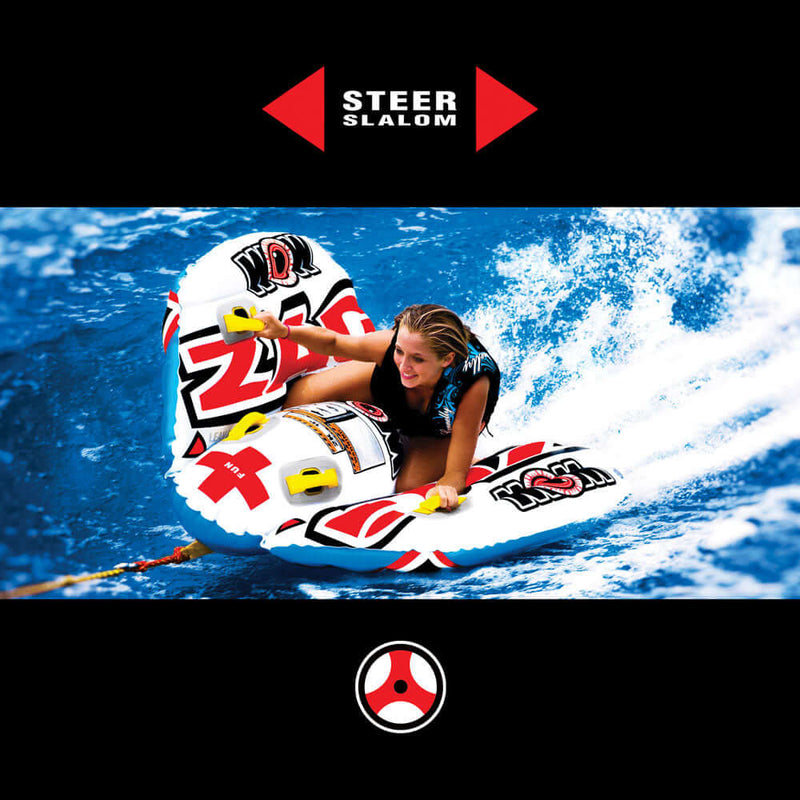Load image into Gallery viewer, WOW Watersports Zig Zag 1 Person Steerable and Towable Water Tube For Pool and Lake