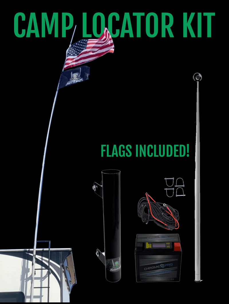 Load image into Gallery viewer, Marshin Whips Camp Locator Kit | RV Ladder Mount & Telescoping Pole System