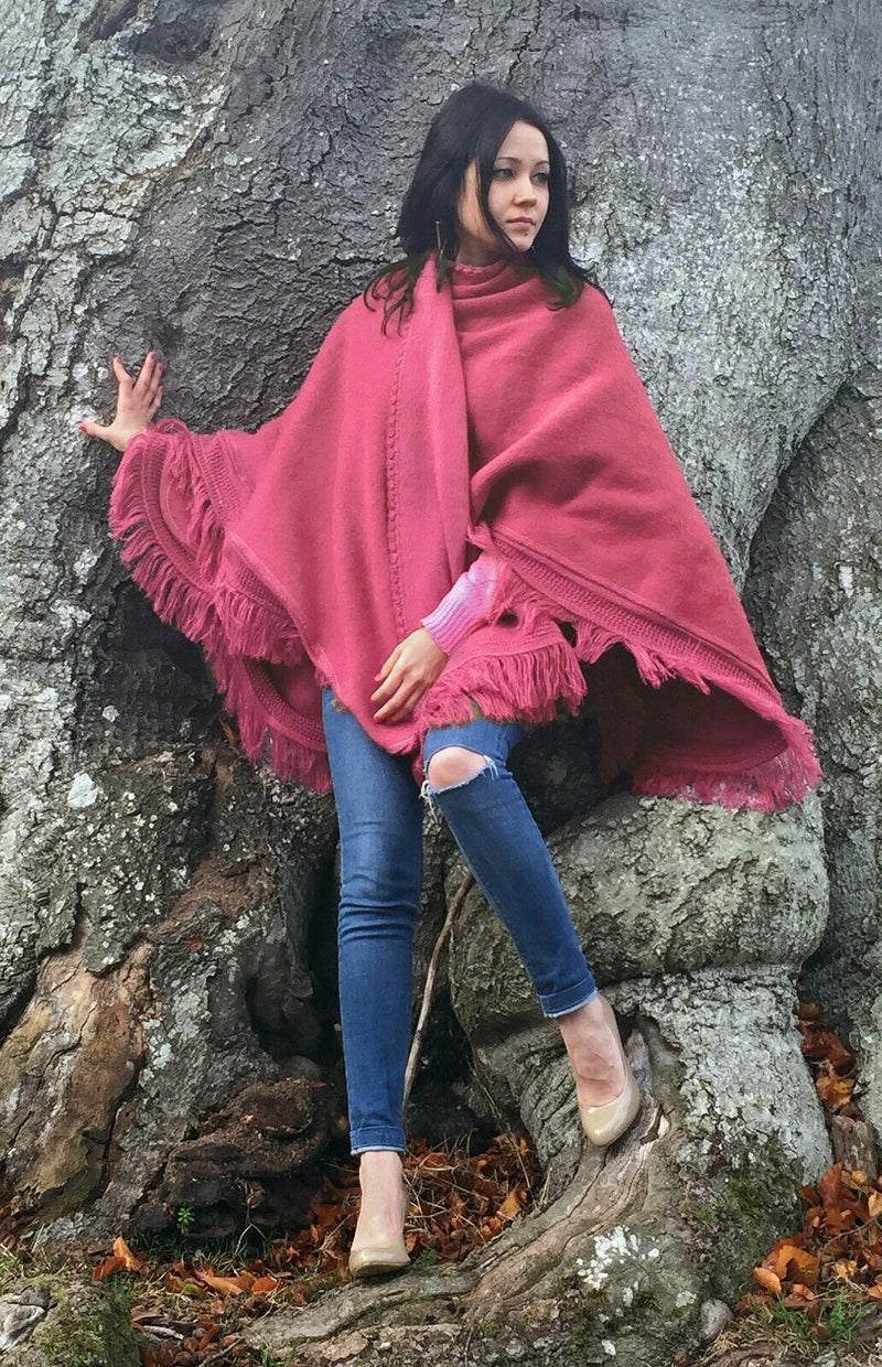 Load image into Gallery viewer, Cape Wrap Solid Alpaca Poncho