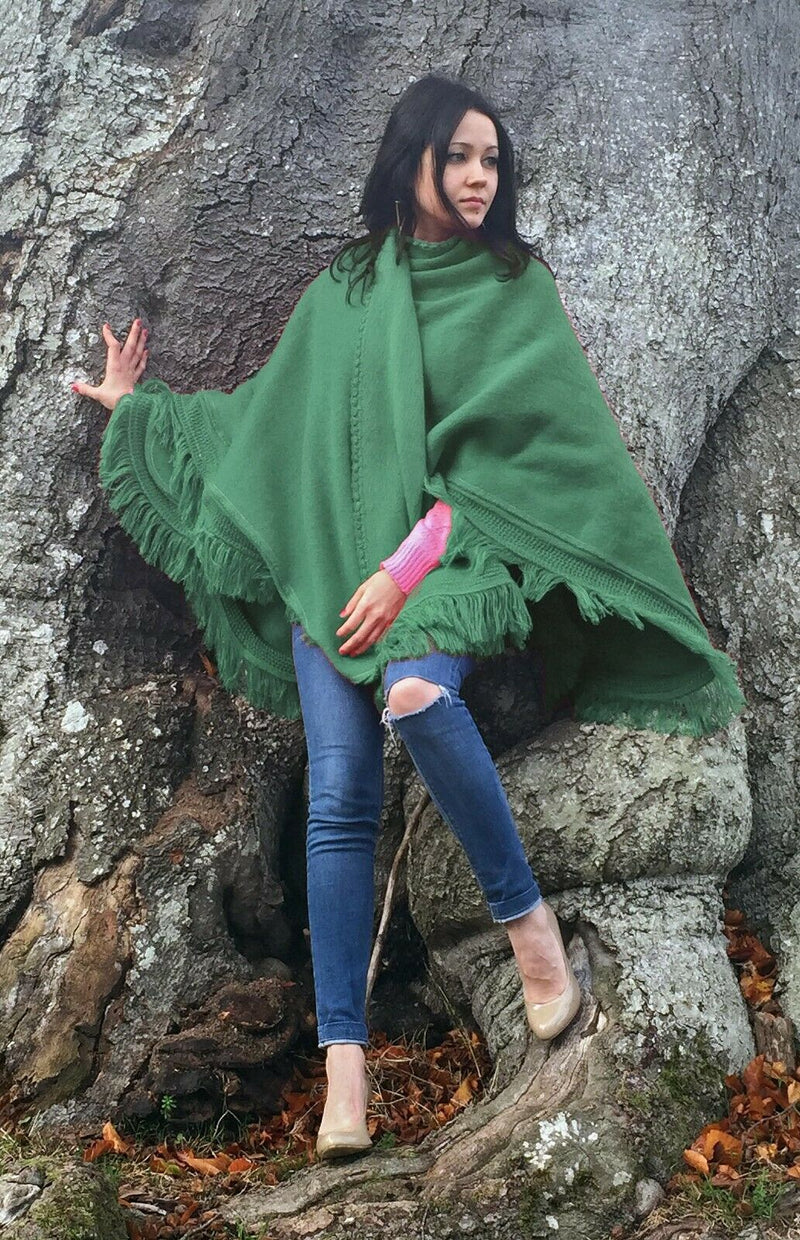Load image into Gallery viewer, Cape Wrap Solid Alpaca Poncho