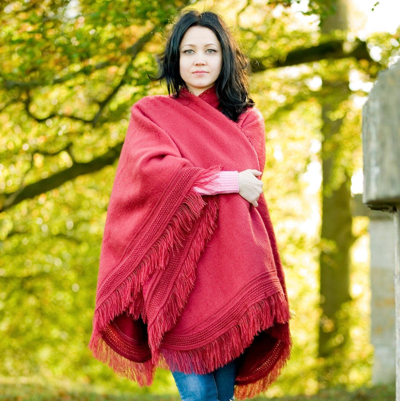 Load image into Gallery viewer, Cape Wrap Solid Alpaca Poncho