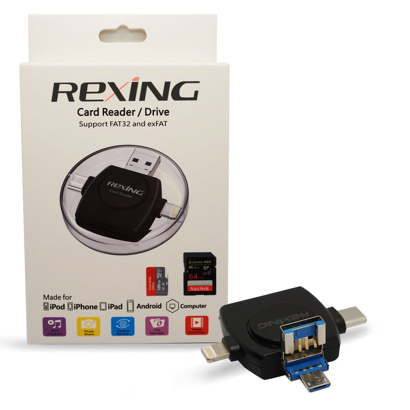 Load image into Gallery viewer, Rexing Card Viewer 4-in-1 SD Card Reader