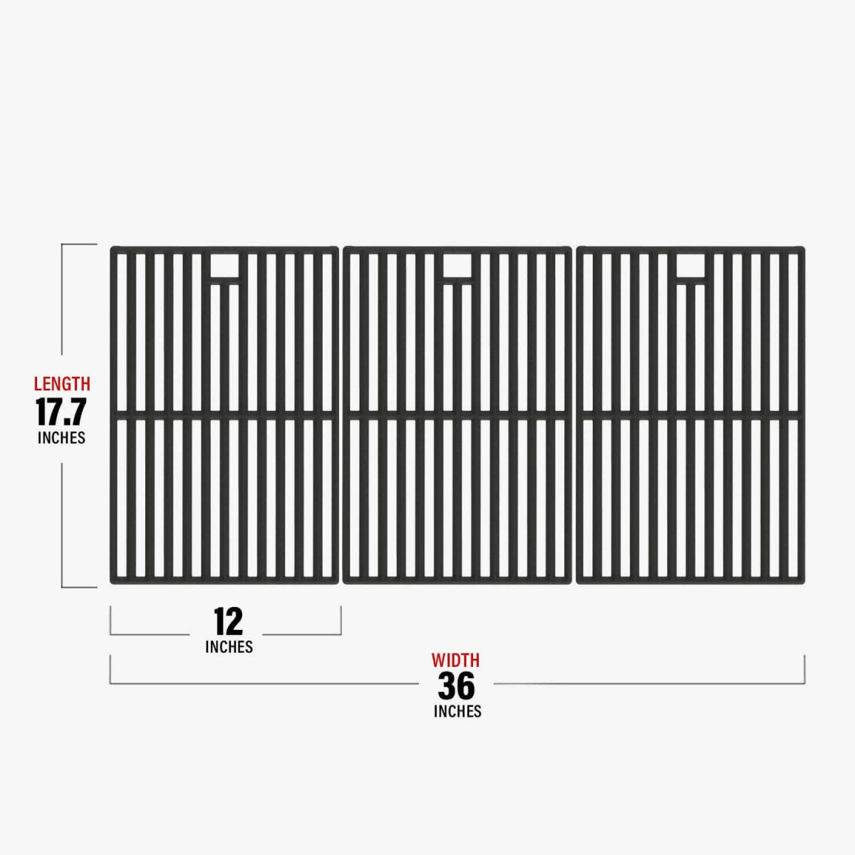 Cast iron grates for Monument Grills 6 burner