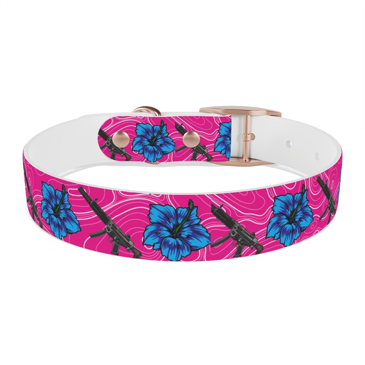 Rad Palm High Capacity Hibiscus Dog Collar