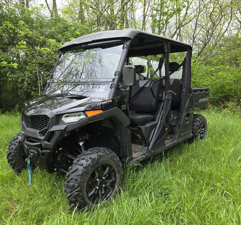 Load image into Gallery viewer, CFMoto UForce 800 XL - 2 Pc Scratch-Resistant Windshield with Vent and Clamp Options
