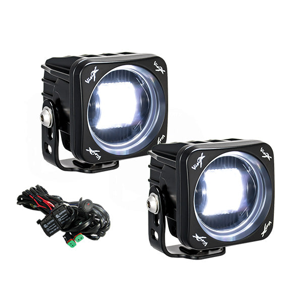 Load image into Gallery viewer, 3" Square CG2 SAE LED Light Cannon Kit