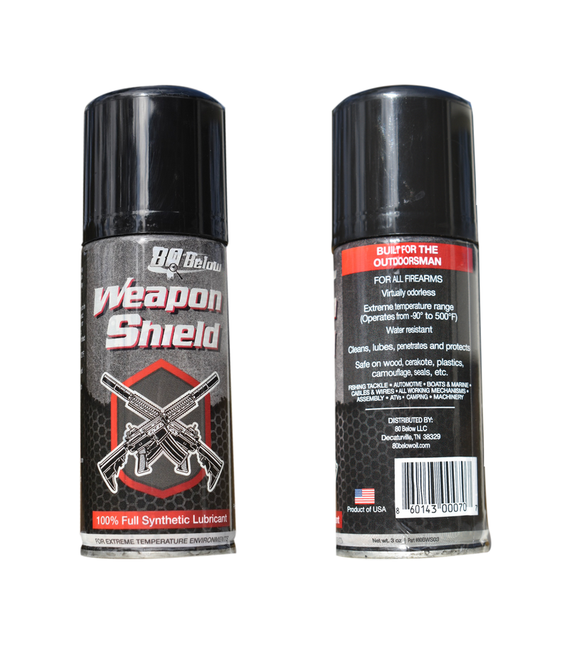 Load image into Gallery viewer, Weapon Shield by 80 Below 3 oz. Aerosol Can | Extreme Temperature Sporting Oil Synthetic