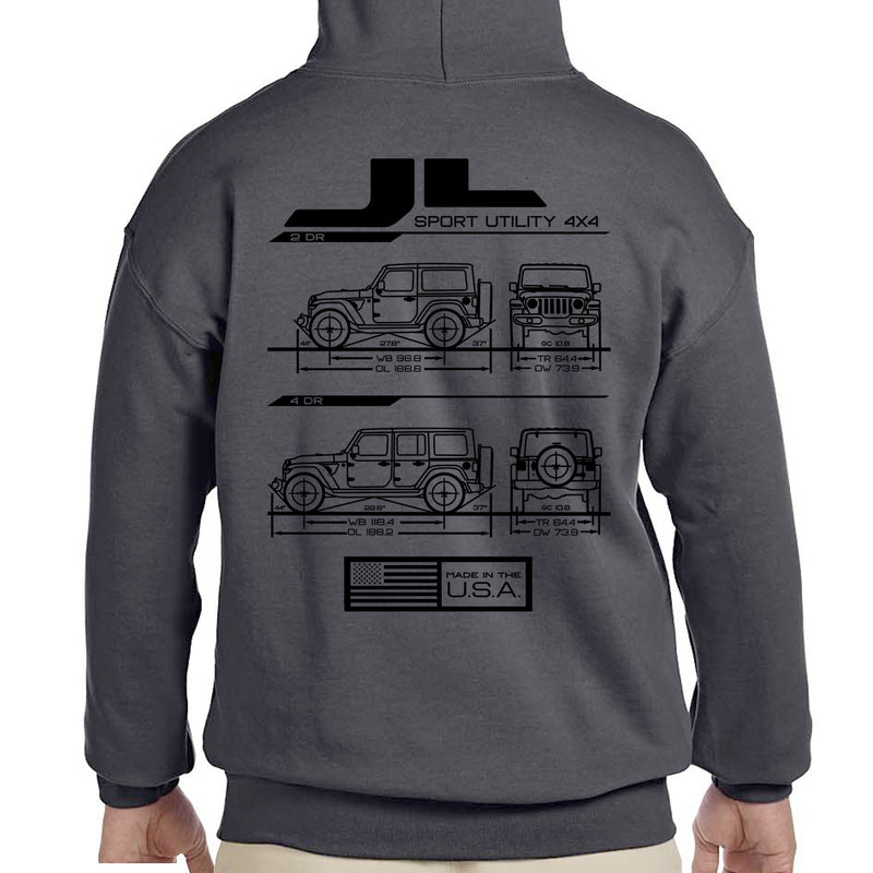 Load image into Gallery viewer, JL Blueprint Pullover Hoodie