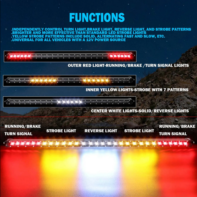 Load image into Gallery viewer, Chase LED Light Bar With Built In Strobe 32"