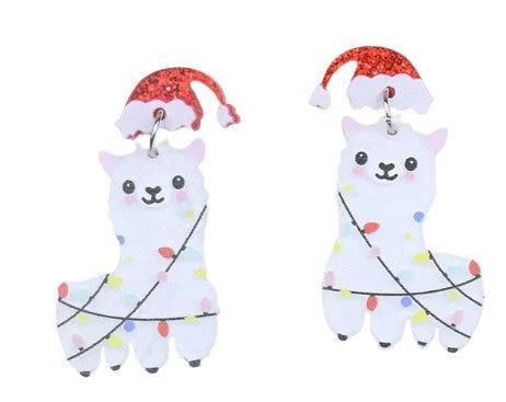 Load image into Gallery viewer, Christmas Alpaca Earrings