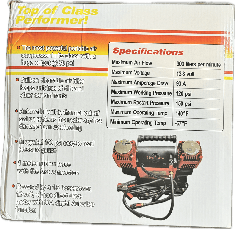 Load image into Gallery viewer, Combo Pac 300LPM 12V Twin Cylinder Heavy Duty Offroad, Overland Air Compressor