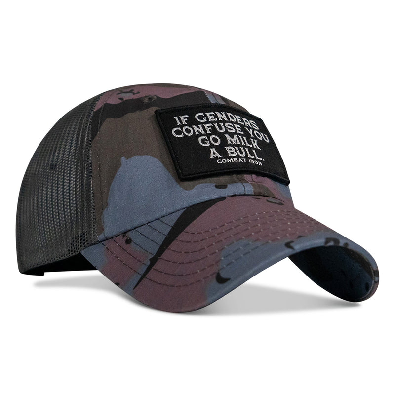 Load image into Gallery viewer, If Genders Confuse You Go Milk A Bull Patch Ripstop Tactical Hat