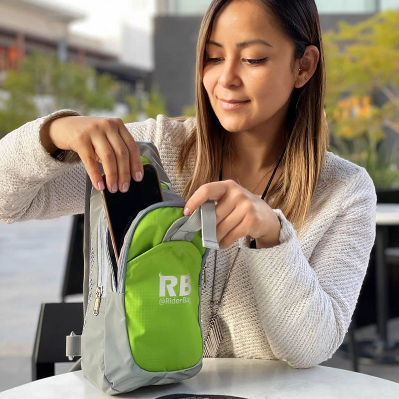 Load image into Gallery viewer, Hi Vis Green Reflective Sling Bag, Small Trekking Bag, Riderbag Unisex