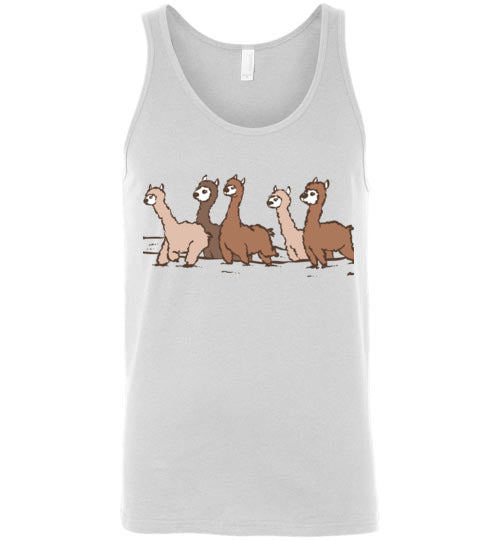Load image into Gallery viewer, Curious Alpacas Canvas Unisex Tank