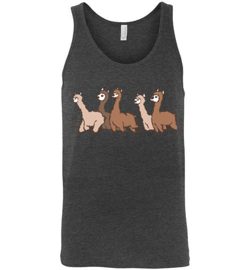 Load image into Gallery viewer, Curious Alpacas Canvas Unisex Tank