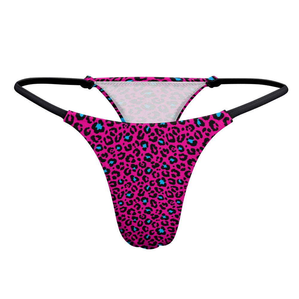 Pink Leopard Thong