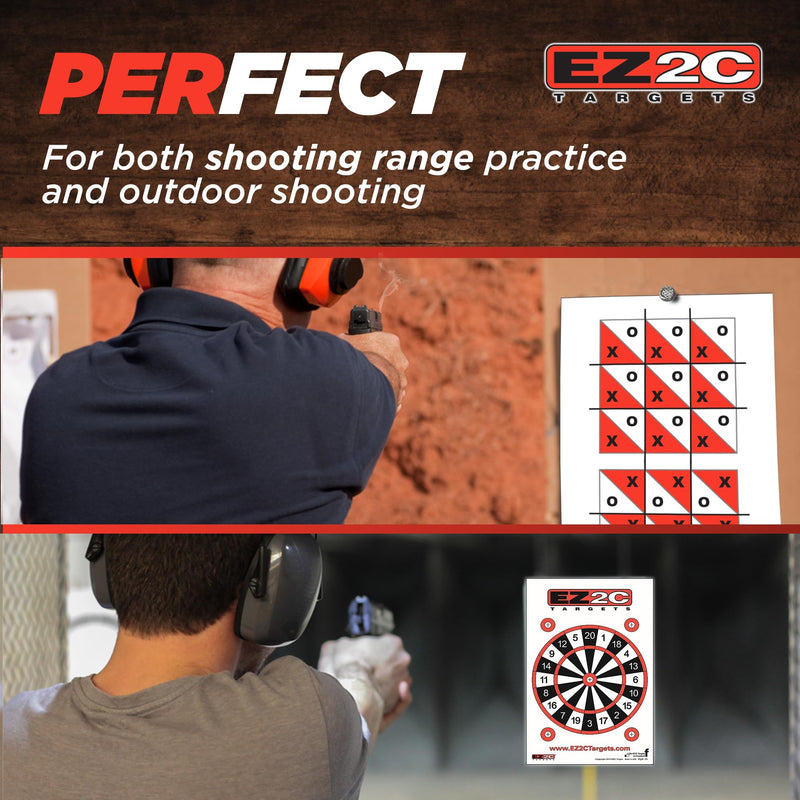 Load image into Gallery viewer, 120 EZ2C Targets: 5 Game Style Paper Targets Bundle Pack Fun Games 11"x17" USA Made