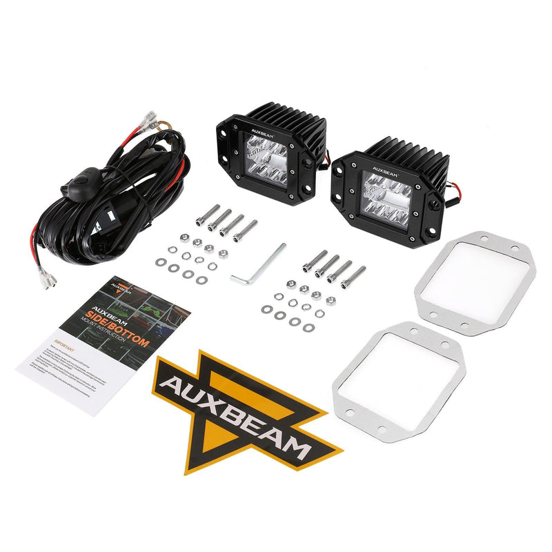 Load image into Gallery viewer, (2pcs/set) 3 Inch LED Pods Light Spot Beam with 2-Lead Wiring Harness for Truck Jeep SUV Offroad 4x4
