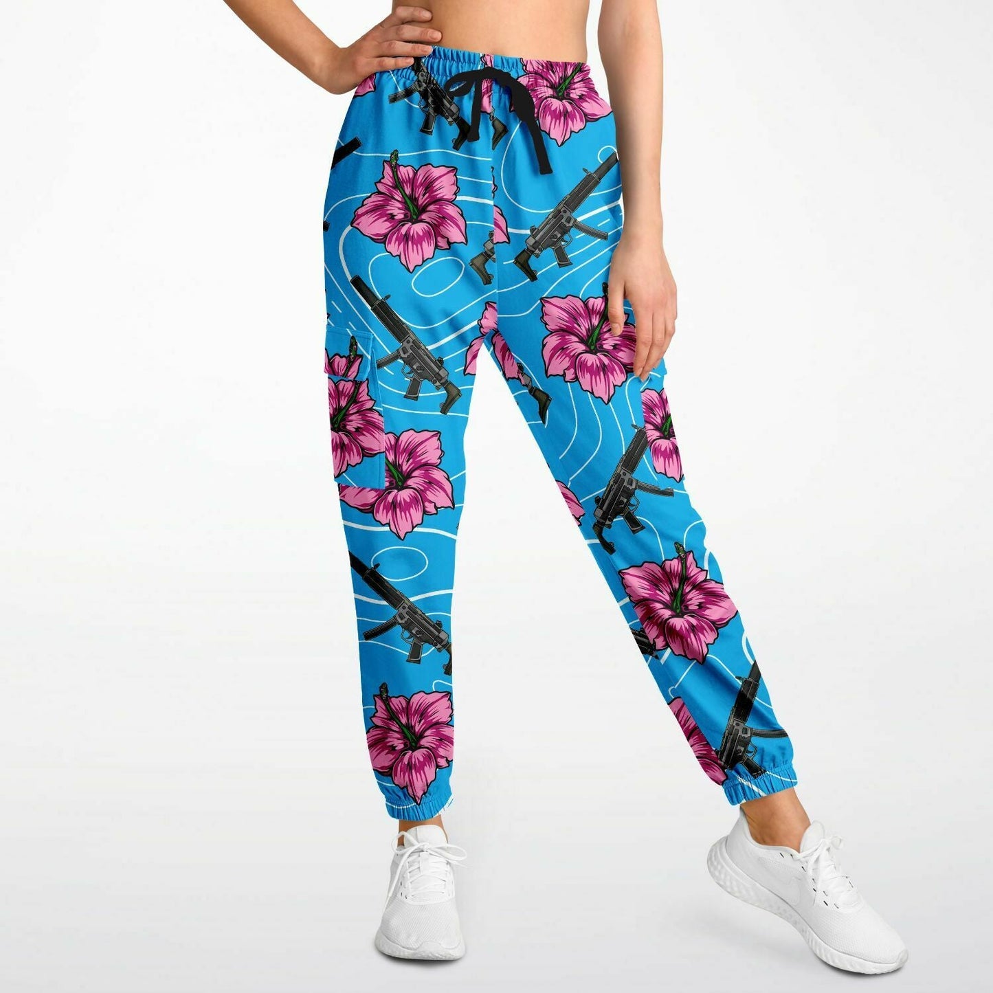 Rad Palm High Capacity Hibiscus Blue Cargo Joggers