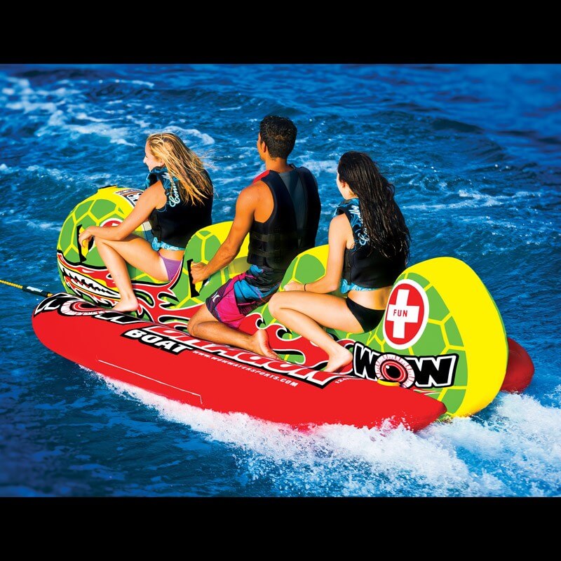 Load image into Gallery viewer, WOW Watersports Dragon Boat 3 Person Towable Water Tube For Pool and Lake