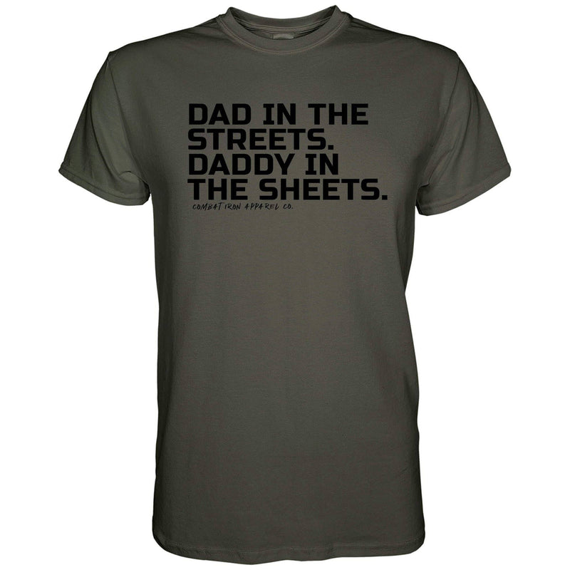 Load image into Gallery viewer, Dad in the Streets. Daddy In the Sheets. Men's T-Shirt