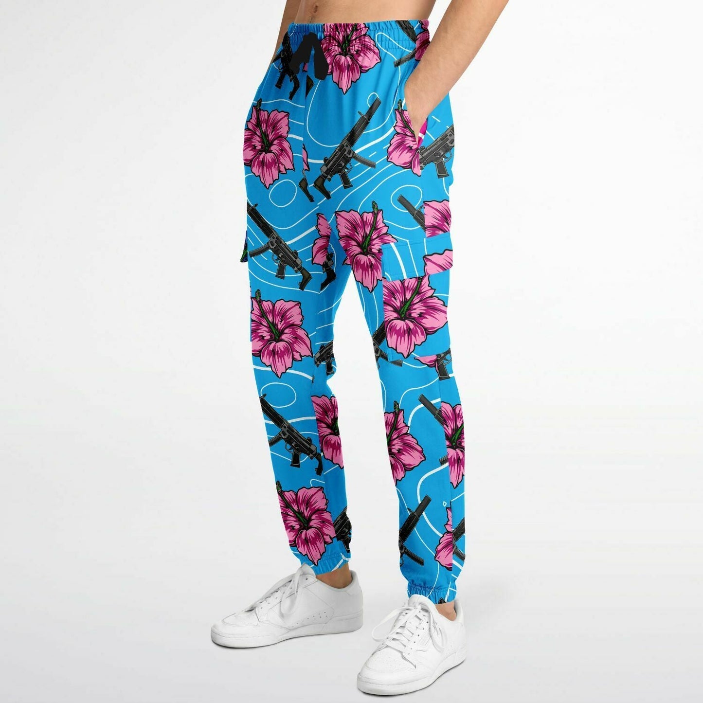 Rad Palm High Capacity Hibiscus Blue Cargo Joggers