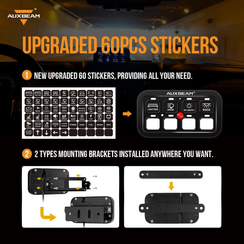 Load image into Gallery viewer, Single Series 6/8 Gang LED Switch Panel,Off Road Light Controller