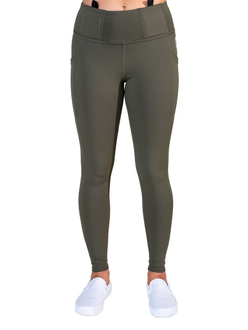 Load image into Gallery viewer, Defender Concealed Carry Leggings | Black & Olive