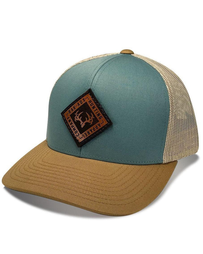 Load image into Gallery viewer, Delta Sky Blue Leather Patch Trucker Hat